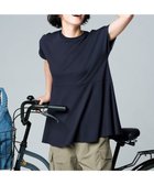 【アンフィーロ 自由区/UNFILO】の【接触冷感/ストレッチ/シワになりにくい】BEAUTY FORM ペプラムTシャツ ネイビー|ID: prp329100004265813 ipo3291000000031966437