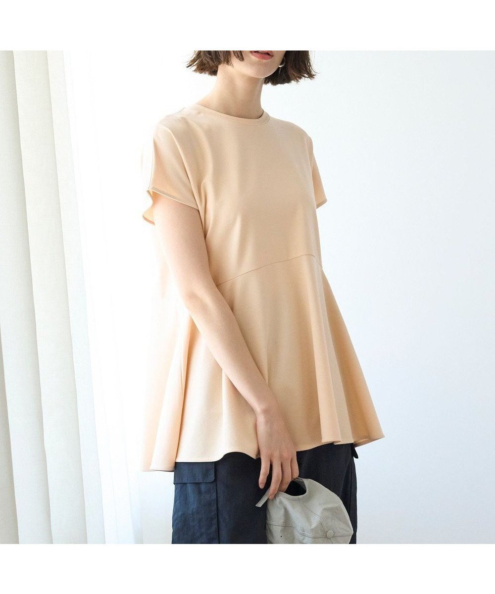【アンフィーロ 自由区/UNFILO】の【接触冷感/ストレッチ/シワになりにくい】BEAUTY FORM ペプラムTシャツ インテリア・キッズ・メンズ・レディースファッション・服の通販 founy(ファニー) 　ファッション　Fashion　レディースファッション　WOMEN　トップス・カットソー　Tops/Tshirt　シャツ/ブラウス　Shirts/Blouses　ロング / Tシャツ　T-Shirts　カットソー　Cut and Sewn　春　Spring　カットソー　Cut And Sew　切替　Switching　軽量　Lightweight　ストレッチ　Stretch　タイトスカート　Tight Skirt　人気　Popularity　フィット　Fit　ペプラム　Peplum　S/S・春夏　Ss・Spring/Summer　再入荷　Restock/Back In Stock/Re Arrival　おすすめ　Recommend　夏　Summer　ライトイエロー|ID: prp329100004265813 ipo3291000000031966442