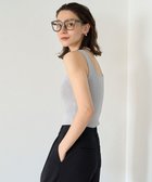 【アンフィーロ 自由区/UNFILO】のラメリブタンクトップ シルバー|ID: prp329100004265895 ipo3291000000035961034