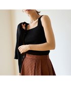 【アンフィーロ 自由区/UNFILO】のラメリブタンクトップ ブラック|ID: prp329100004265895 ipo3291000000035961036