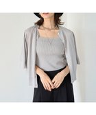 【アンフィーロ 自由区/UNFILO】のラメハーフスリーブカーディガン シルバー|ID: prp329100004265896 ipo3291000000034247676