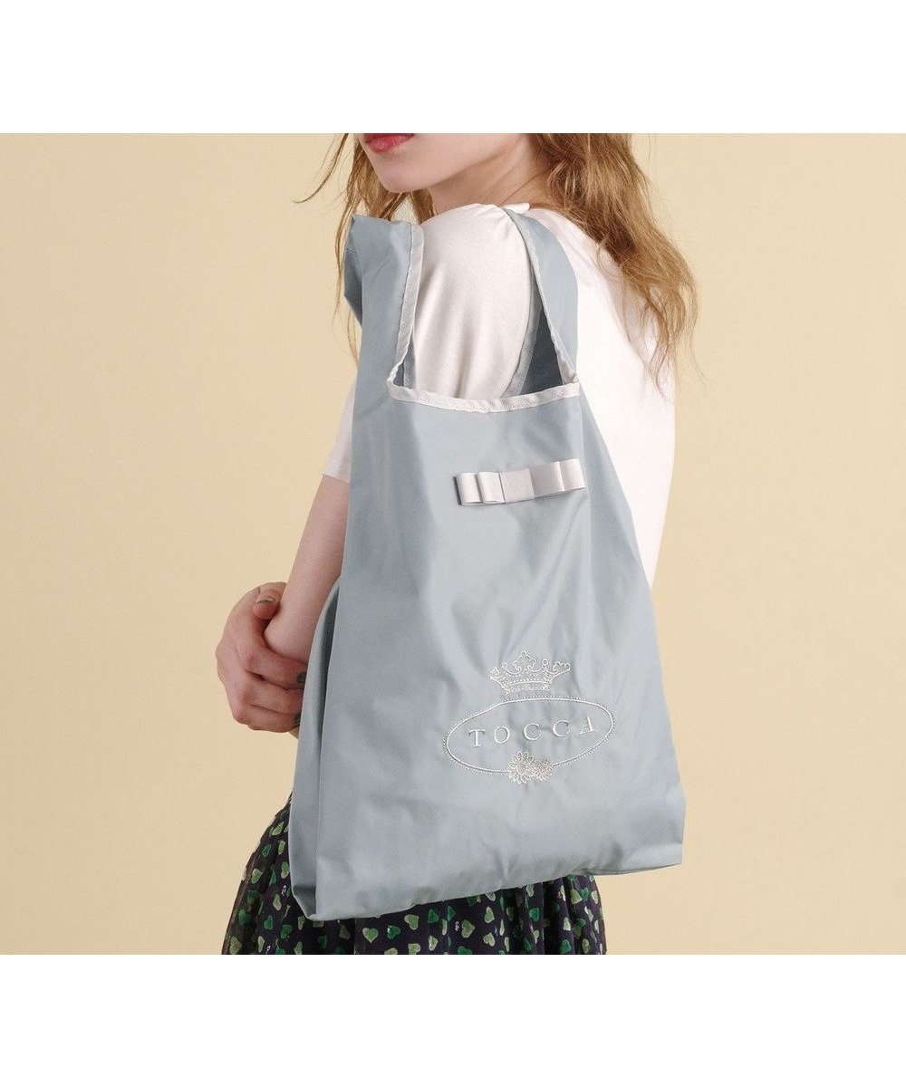 【トッカ/TOCCA】の【WEB&一部店舗限定】【折り畳み収納可能】POINT OF RIBBON ECOBAG エコバッグ インテリア・キッズ・メンズ・レディースファッション・服の通販 founy(ファニー) ファッション Fashion レディースファッション Fashion for Women バッグ Bags おすすめ Recommended / Our Picks ギフト プレゼント Gift / Present シンプル Simple, Minimal ポケット Pocket, Pocket Detail 旅行 Travel 財布 Wallet, Purse ビジネス 仕事 通勤 Business / Work / Commuting スカイブルー系|ID: prp329100004266012 ipo3291000000033710875