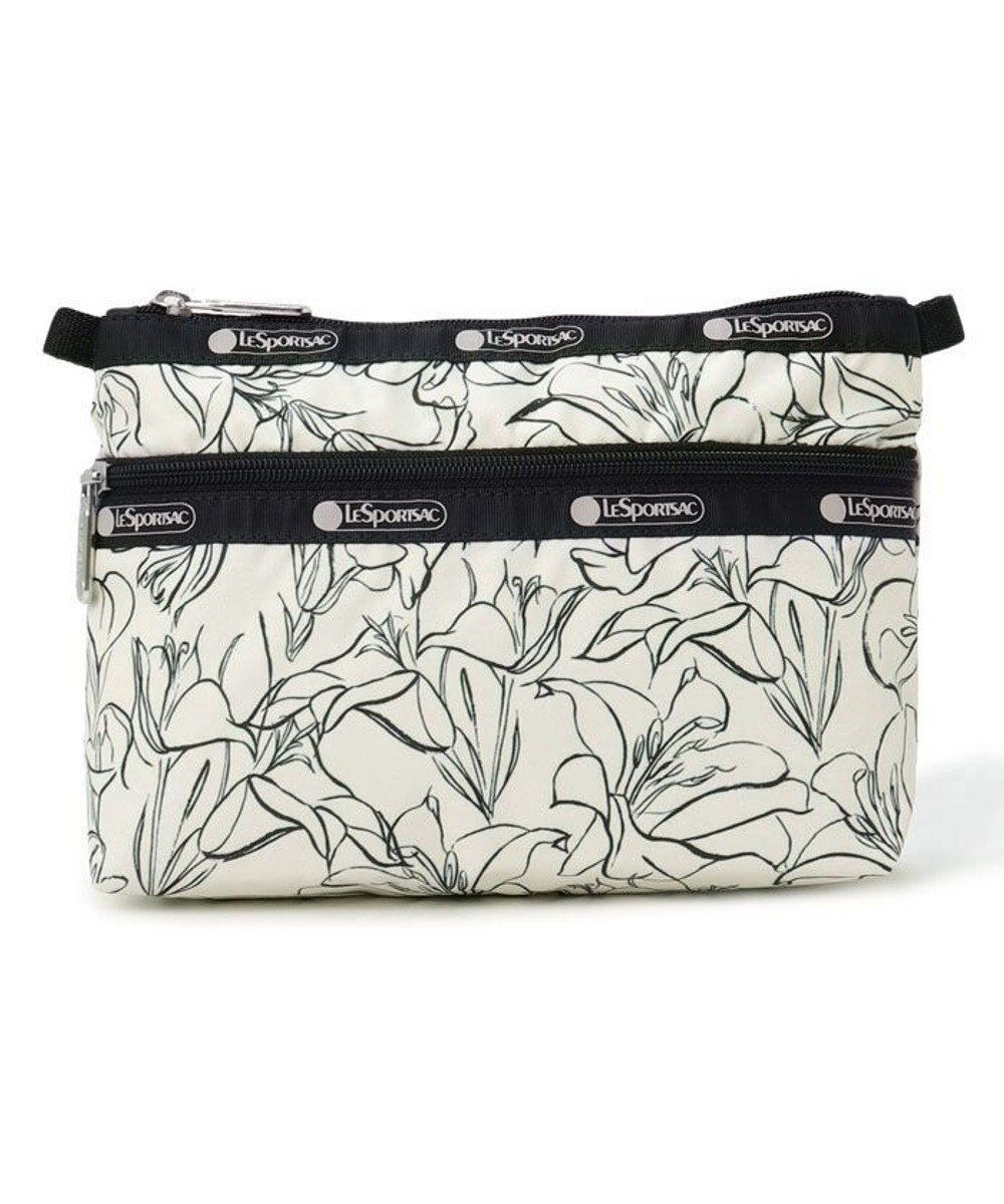 【レスポートサック/LeSportsac】のCOSMETIC CLUTCH/スケッチフローラルアイボリー 人気、トレンドファッション・服の通販 founy(ファニー) 　ファッション　Fashion　レディースファッション　WOMEN　バッグ　Bag　財布　Wallets　ポーチ　Pouches　おすすめ　Recommend　ジップ　Zip　フラワー　Flower　プリント　Print　ポケット　Pocket　ポーチ　Pouch　エレガント 上品　Elegant　旅行　Travel　財布　Wallet　 other-1|ID: prp329100004266020 ipo3291000000029659164