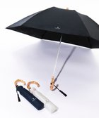 【ムーンバット/MOONBAT】の【WEB限定】LANVIN en Bleu 晴雨兼用 折りたたみ傘 ワイド プレーン×ロゴ刺繍 一級遮光 遮熱 UV ブラック|ID: prp329100004266079 ipo3291000000031971983