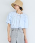 【アンフィーロ 自由区/UNFILO】のショルダーギャザーT サックス|ID: prp329100004266163 ipo3291000000032246267