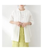 【アースミュージックアンドエコロジー/earth music&ecology】のバックレースアップシャツ Off White|ID: prp329100004266166 ipo3291000000029659745