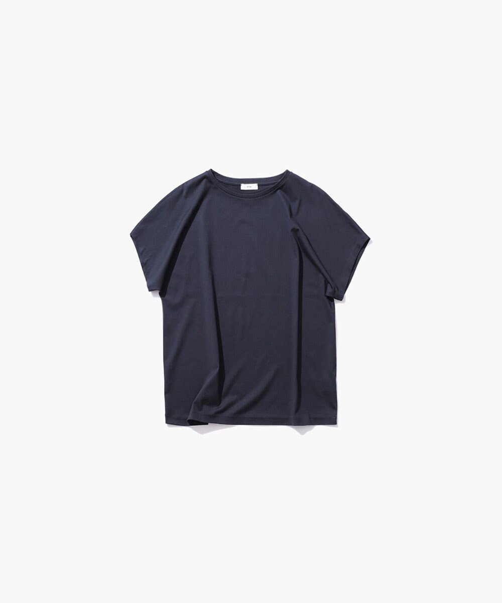 【エイトン/ATON】のSUVIN 60/2 キャップスリーブTシャツ インテリア・キッズ・メンズ・レディースファッション・服の通販 founy(ファニー) 　ファッション　Fashion　レディースファッション　WOMEN　トップス・カットソー　Tops/Tshirt　シャツ/ブラウス　Shirts/Blouses　ロング / Tシャツ　T-Shirts　カットソー　Cut and Sewn　A/W・秋冬　Aw・Autumn/Winter・Fw・Fall-Winter　S/S・春夏　Ss・Spring/Summer　インド　India　カットソー　Cut And Sew　キャップ　Cap　ジャージー　Jersey　スリーブ　Sleeve　夏　Summer　NAVY|ID: prp329100004266222 ipo3291000000029659947