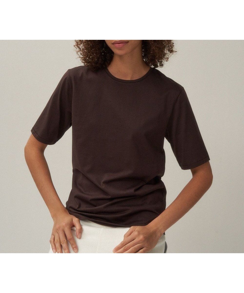 【エイトン/ATON】のSUVIN 60/2 パーフェクトショートスリープ インテリア・キッズ・メンズ・レディースファッション・服の通販 founy(ファニー) 　ファッション　Fashion　レディースファッション　WOMEN　トップス・カットソー　Tops/Tshirt　シャツ/ブラウス　Shirts/Blouses　ロング / Tシャツ　T-Shirts　カットソー　Cut and Sewn　インド　India　カットソー　Cut And Sew　ジャージー　Jersey　エレガント 上品　Elegant　再入荷　Restock/Back In Stock/Re Arrival　夏　Summer　S/S・春夏　Ss・Spring/Summer　A/W・秋冬　Aw・Autumn/Winter・Fw・Fall-Winter　BURGUNDY|ID: prp329100004266223 ipo3291000000031118290