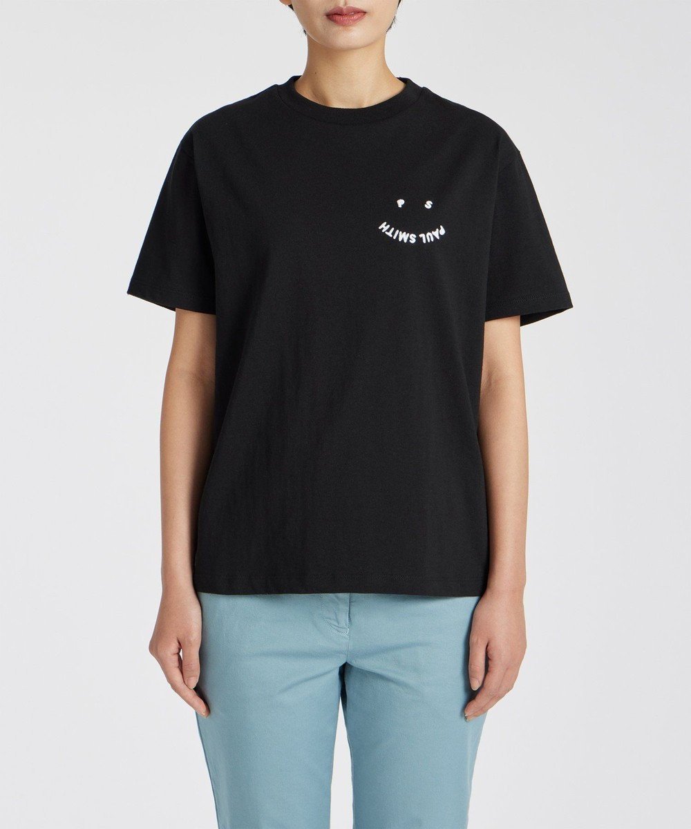 【ポール スミス/Paul Smith】のHappy 半袖Tシャツ インテリア・キッズ・メンズ・レディースファッション・服の通販 founy(ファニー) 　ファッション　Fashion　レディースファッション　WOMEN　トップス・カットソー　Tops/Tshirt　シャツ/ブラウス　Shirts/Blouses　ロング / Tシャツ　T-Shirts　カットソー　Cut and Sewn　カットソー　Cut And Sew　グラフィック　Graphic　シンプル　Simple　ワンポイント　One Point　半袖　Short Sleeve　夏　Summer　春　Spring　S/S・春夏　Ss・Spring/Summer　ブラック|ID: prp329100004266480 ipo3291000000031903324