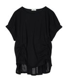 【アースミュージックアンドエコロジー/earth music&ecology】のドロストギャザードッキングTシャツ Black|ID: prp329100004266566 ipo3291000000029661201