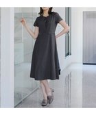 【ティアクラッセ/Tiaclasse】の【洗える】フラップ付きミディアム丈フレアワンピース チャコールグレー|ID: prp329100004266589 ipo3291000000031067316