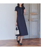 【ティアクラッセ/Tiaclasse】の【小倉優子さん着用・洗える】フラップ付きミディアム丈フレアワンピース ネイビー|ID: prp329100004266589 ipo3291000000032297684