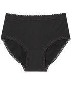【ウィング/Wing】のショーツ 綿混(身生地部) やさしい肌あたり 【デイリーフィット やわらかコットン】 はきこみ丈あさめ EC2230 ウイング/ワコール ブラック|ID: prp329100004266609 ipo3291000000029661402
