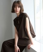 【アンフィーロ 自由区/UNFILO】の【接触冷感/UVケア/抗菌防臭】スゴ機能 ドロストスキッパーニット ブラウン|ID: prp329100004266612 ipo3291000000032708412