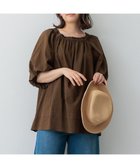 【23区/NIJYUSANKU】の【SLOW/一部店舗限定】コットンローンウェーブ ブラウス ブラウン系|ID: prp329100004266614 ipo3291000000032646884