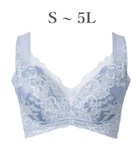 【ブラデリス ニューヨーク/BRADELIS New York】の【BRADELIS NewYork peace ブラデリス】ハートフルカップカシュクールブラ24 華やかレース ノンワイヤー 補正ブラ ブラジャー DB124102 アッシュブルー|ID: prp329100004266639 ipo3291000000029661536