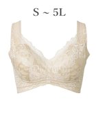 【ブラデリス ニューヨーク/BRADELIS New York】の【BRADELIS NewYork peace ブラデリス】ハートフルカップカシュクールブラ24 華やかレース ノンワイヤー 補正ブラ ブラジャー DB124102 バタークリーム|ID: prp329100004266639 ipo3291000000029661537