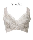 【ブラデリス ニューヨーク/BRADELIS New York】の【BRADELIS NewYork peace ブラデリス】ハートフルカップカシュクールブラ24 華やかレース ノンワイヤー 補正ブラ ブラジャー DB124102 シアーグレージュ|ID: prp329100004266639 ipo3291000000029661538