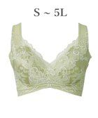 【ブラデリス ニューヨーク/BRADELIS New York】の【BRADELIS NewYork peace ブラデリス】ハートフルカップカシュクールブラ24 華やかレース ノンワイヤー 補正ブラ ブラジャー DB124102 ピスタチオ|ID: prp329100004266639 ipo3291000000029661539