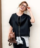 【アンフィーロ 自由区/UNFILO】の【接触冷感/UVカット】スゴ機能美ニット スリーブレスブルゾン ブラック|ID: prp329100004266690 ipo3291000000032047501