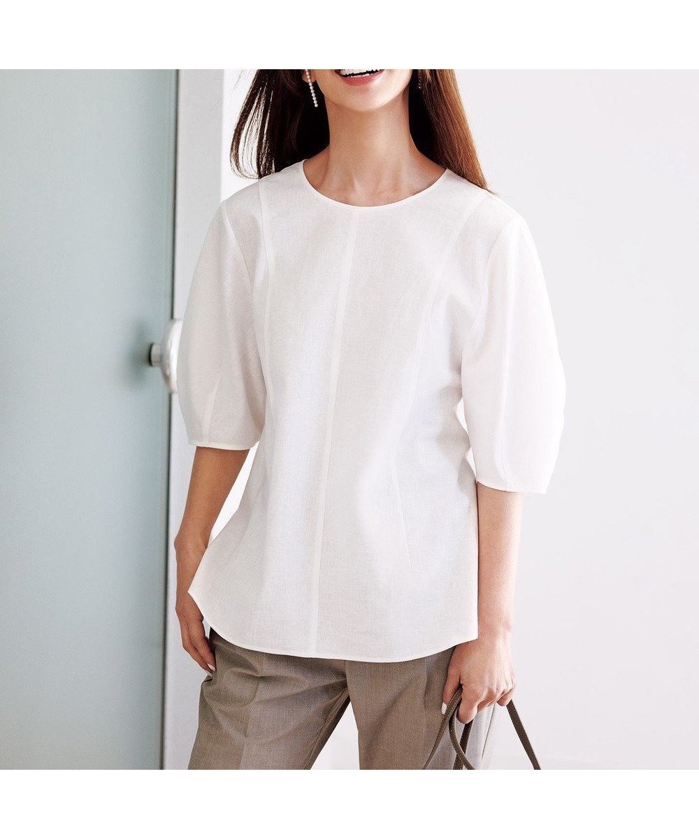 【アンフィーロ 自由区/UNFILO】のリネンレーヨン フォルムブラウス 人気、トレンドファッション・服の通販 founy(ファニー) ファッション Fashion レディースファッション Fashion for Women トップス・カットソー Cut & Sew Tops シャツ・ブラウス・オフィスカジュアル Elegant Blouses & Button-Ups ウォッシャブル Machine Washable シェイプ Shape, Slim Fit シルク Silk, 100% Silk フォルム Silhouette, Form ペプラム Peplum, Flared Hem リネン Linen, Linen Fabric 夏 Summer 春 Spring S/S・春夏 SS, Spring/Summer, Warm Season other-1|ID: prp329100004266699 ipo3291000000033452361