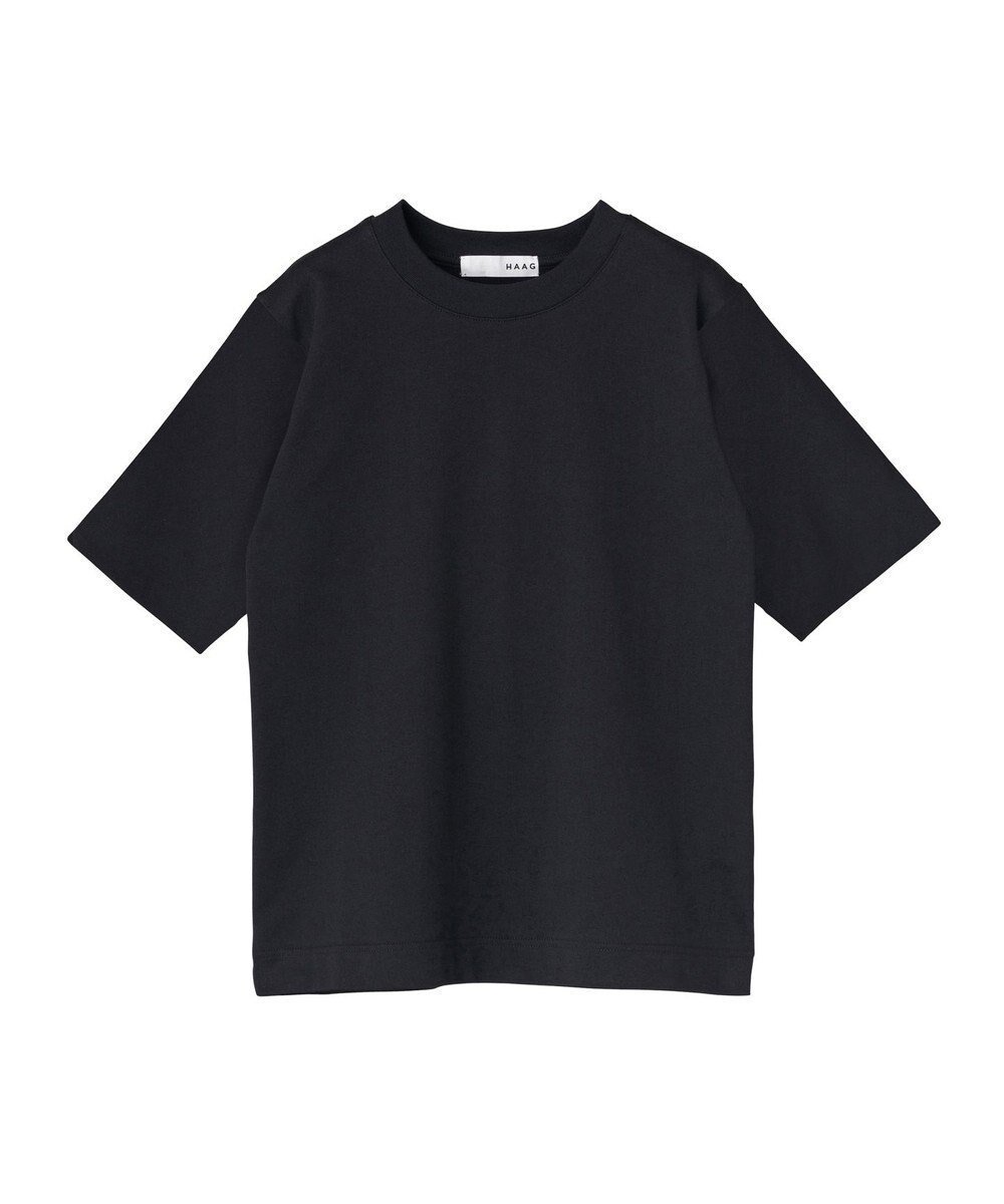 【ハーグ/HAAG】の【スマイルコットン/ソフトタッチ/洗濯機可】BACK RIB T-SHIRTS Tシャツ インテリア・キッズ・メンズ・レディースファッション・服の通販 founy(ファニー) 　ファッション　Fashion　レディースファッション　WOMEN　トップス・カットソー　Tops/Tshirt　シャツ/ブラウス　Shirts/Blouses　ロング / Tシャツ　T-Shirts　カットソー　Cut and Sewn　春　Spring　カシミヤ　Cashmere　カットソー　Cut And Sew　吸水　Water Absorption　シンプル　Simple　タンブラー　Tumbler　テレコ　Tereko　フィット　Fit　半袖　Short Sleeve　レギュラー　Regular　S/S・春夏　Ss・Spring/Summer　おすすめ　Recommend　夏　Summer　ブラック|ID: prp329100004266716 ipo3291000000029661839