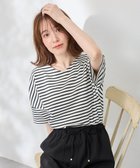 【エニィファム/any FAM】の【洗濯機可/接触冷感/UVカット/アンチピリング】ドライポンチVネックプルオーバー オフベース×ブラック|ID: prp329100004266717 ipo3291000000031963281