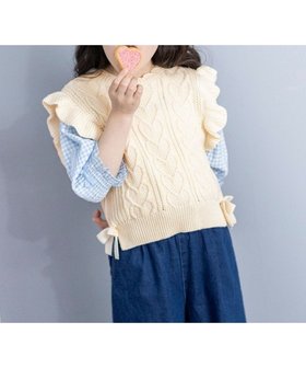 【エニファム/any FAM / KIDS】のハート ケーブル ニット ベスト 人気、トレンドファッション・服の通販 founy(ファニー) ファッション Fashion キッズファッション KIDS トップス・カットソー Tops/Tees/Kids 春 Spring ギンガム Gingham ベスト Vest ポケット Pocket リボン Ribbon S/S・春夏 Ss・Spring/Summer おすすめ Recommend 夏 Summer |ID:prp329100004266849