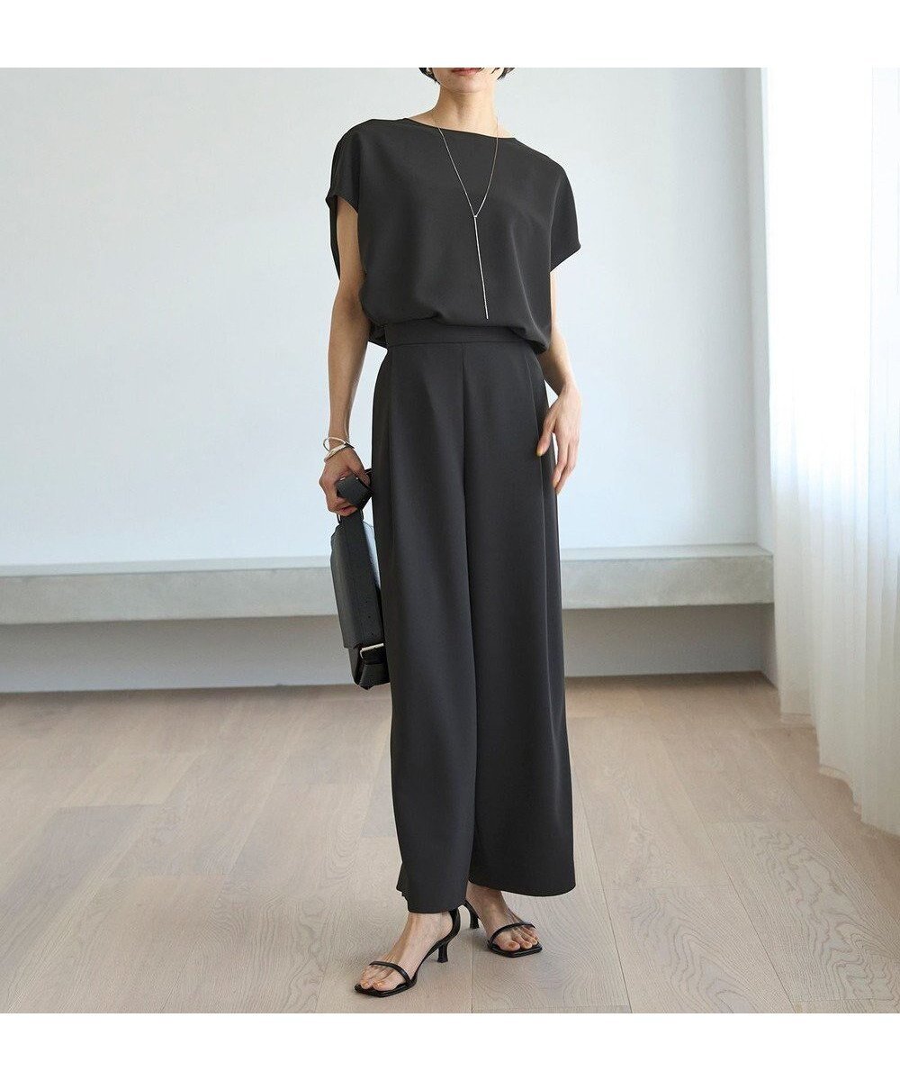 【アンフィーロ 自由区/UNFILO】のサマーセットアップ ワイドパンツ インテリア・キッズ・メンズ・レディースファッション・服の通販 founy(ファニー) ファッション Fashion レディースファッション Fashion for Women セットアップ Matching Sets レディースパンツ・ボトムス Pants & Trousers / Bottoms ウォッシャブル Machine Washable 春 Spring 吸水 Absorbent, Quick-Dry サマー Summer, Summer Style スニーカー Sneakers, Trainers セットアップ Set-Up, Coordinated Outfit フロント Front, Front Design ワイド Wide, Wide Fit S/S・春夏 SS, Spring/Summer, Warm Season 夏 Summer チャコール|ID: prp329100004267068 ipo3291000000033690221