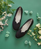 【ティアクラッセ/Tiaclasse】の【おのののかさん着用】スカラップニットフラットパンプス ブラック|ID: prp329100004267137 ipo3291000000035914301