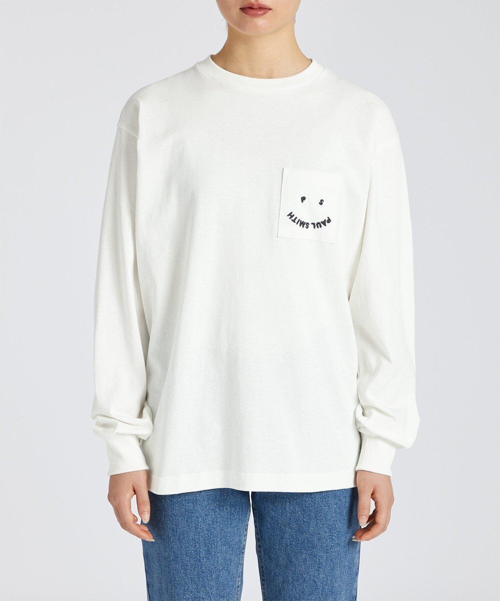 【ポール スミス/Paul Smith】のHappy 長袖Tシャツ 人気、トレンドファッション・服の通販 founy(ファニー) 　ファッション　Fashion　レディースファッション　WOMEN　トップス・カットソー　Tops/Tshirt　シャツ/ブラウス　Shirts/Blouses　パーカ　Sweats　ロング / Tシャツ　T-Shirts　スウェット　Sweat　カットソー　Cut And Sew　グラフィック　Graphic　スウェット　Sweat　スリーブ　Sleeve　ロング　Long　夏　Summer　S/S・春夏　Ss・Spring/Summer　A/W・秋冬　Aw・Autumn/Winter・Fw・Fall-Winter　長袖　Long Sleeve　 other-1|ID: prp329100004267179 ipo3291000000029663414