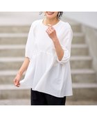 【エニー/ANY】の【WEB限定/洗濯機可】サッカーギャザーペプラムブラウス ホワイト|ID: prp329100004267183 ipo3291000000034222323