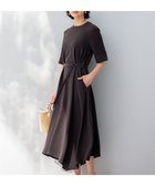 【23区/NIJYUSANKU】の【撥水加工/洗える】キューティクルストレッチツイル イレギュラーヘム ワンピース ダークブラウン系|ID: prp329100004267298 ipo3291000000032669981
