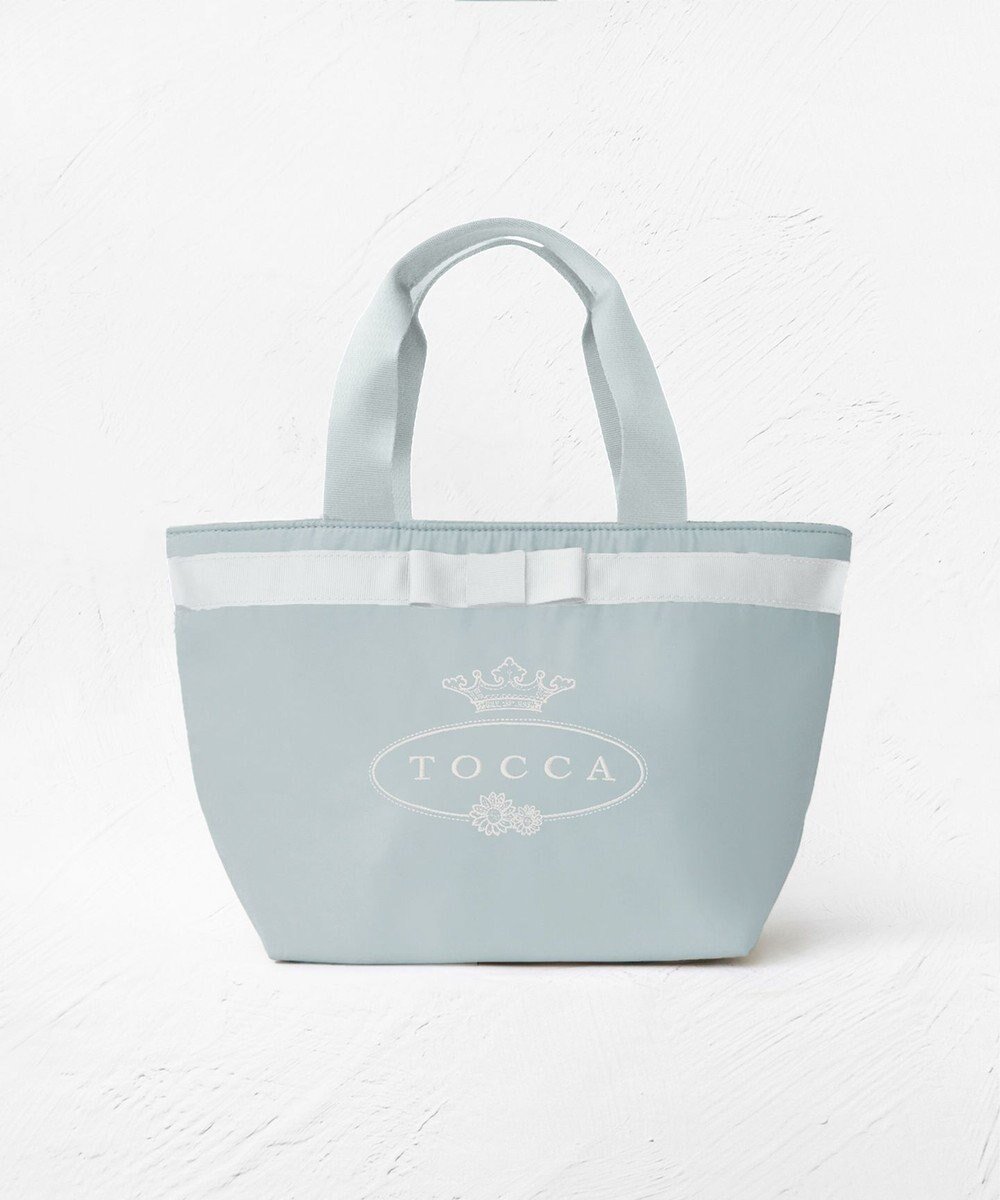 【トッカ/TOCCA】の【WEB&一部店舗限定】POINT OF RIBBON COOLERBAG クーラーバッグ インテリア・キッズ・メンズ・レディースファッション・服の通販 founy(ファニー) 　ファッション　Fashion　レディースファッション　Fashion for Women　バッグ　Bags　おすすめ　Recommended / Our Picks　ギフト プレゼント　Gift / Present　シンプル　Simple, Minimal　ポケット　Pocket, Pocket Detail　メッシュ　Mesh, Net Fabric　エレガント 上品　Elegant　夏　Summer　財布　Wallet, Purse　ビジネス 仕事 通勤　Business / Work / Commuting　[新色]トッカブルー系|ID: prp329100004267353 ipo3291000000030797598