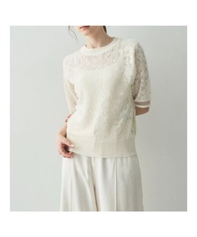 【イェッカ ヴェッカ/YECCA VECCA】のレース柄シアーニット 人気、トレンドファッション・服の通販 founy(ファニー) ファッション Fashion レディースファッション WOMEN トップス・カットソー Tops/Tshirt ニット Knit Tops S/S・春夏 Ss・Spring/Summer エレガント 上品 Elegant シアー Sheer セーター Sweater ポケット Pocket レース Race 夏 Summer 春 Spring |ID:prp329100004268027