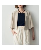 【イェッカ ヴェッカ/YECCA VECCA】の5分袖クロップドジャケット Beige|ID: prp329100004268031 ipo3291000000029865172