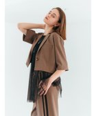 【イェッカ ヴェッカ/YECCA VECCA】の5分袖クロップドジャケット Mocha|ID: prp329100004268031 ipo3291000000029865173