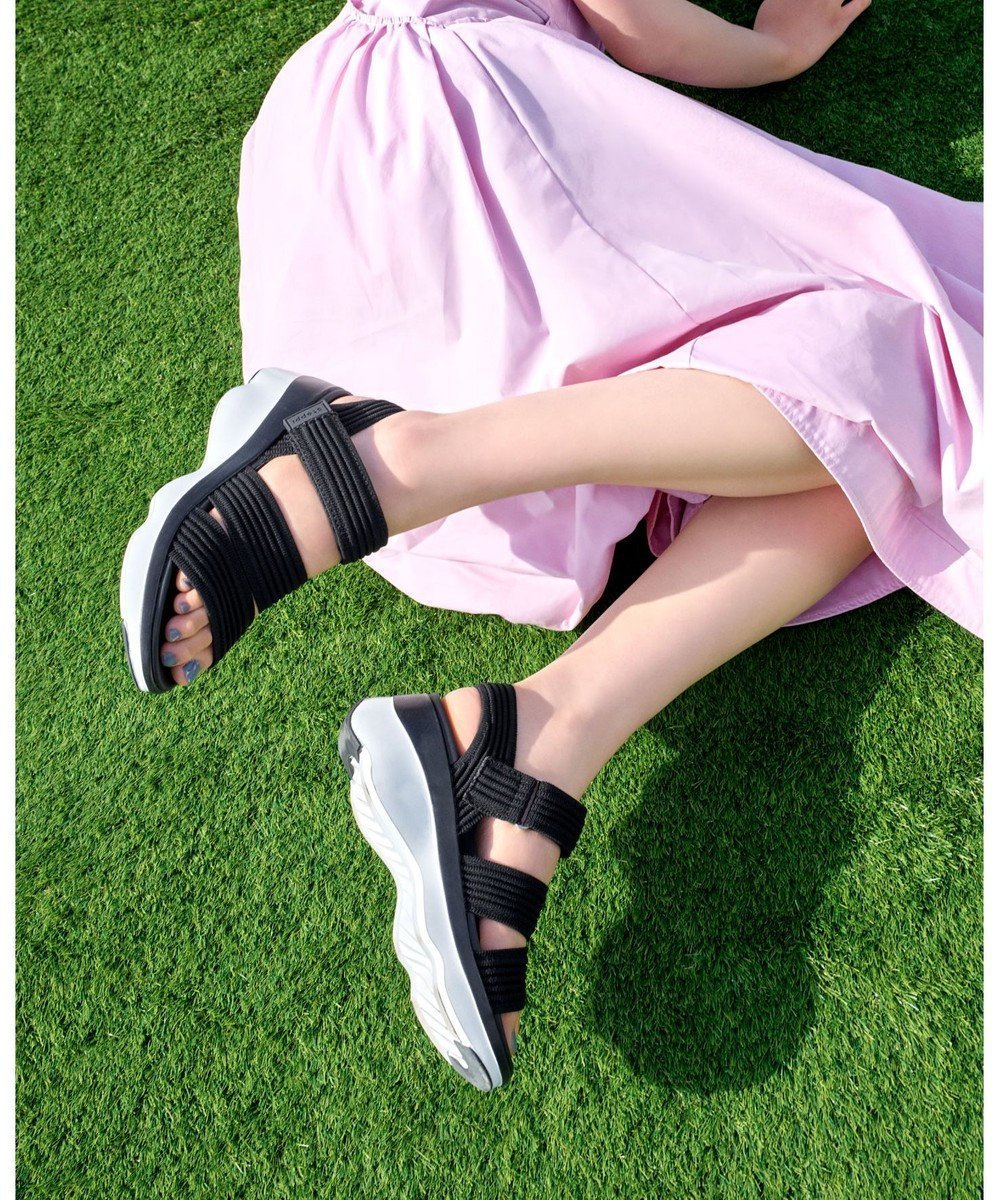 【ステッピ/steppi】の【洗える】プラットフォームサンダル インテリア・キッズ・メンズ・レディースファッション・服の通販 founy(ファニー) 　ファッション　Fashion　レディースファッション　WOMEN　インソール　Insole　厚底　Platforms　春　Spring　洗える　Washable　サンダル　Sandals　シューズ　Shoes　スポーツ　Sports　トレンド　Trend　ラップ　Wrap　S/S・春夏　Ss・Spring/Summer　夏　Summer　ブラック×ホワイト|ID: prp329100004268221 ipo3291000000032297354