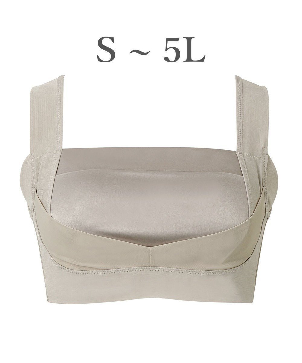 【ブラデリス ニューヨーク/BRADELIS New York】の【BRADELIS NewYork peace】楽なのにバストアップブラ24 ノンワイヤーでしっかりバストアップ 補正ブラ ブラジャー DB124103 インテリア・キッズ・メンズ・レディースファッション・服の通販 founy(ファニー) 　ファッション　Fashion　レディースファッション　Fashion for Women　アンダー　Underwear Essentials　サテン　Satin, Glossy Fabric　ショルダー　Shoulder, Shoulder Strap　ショーツ　Shorts, Short Pants　スタイリッシュ　Stylish, Fashionable　ストレッチ　Stretch, Stretchy Fabric　タンク　Tank Top, Sleeveless Top　トリミング　Trimming, Decorative Edge　ハーフ　Half, Half-Length　パターン　Pattern, Design Print　フィット　Fit, Slim Fit　フラット　Flat, Flat Shoes　ブラジャー　Bra, Lingerie　ポケット　Pocket, Pocket Detail　ランジェリー　Lingerie, Intimate Wear　ワイヤー　Wire, Wired Bra　おすすめ　Recommended / Our Picks　グレージュ|ID: prp329100004268633 ipo3291000000034270160