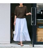 【アンフィーロ 自由区/UNFILO】の【撥水/接触冷感/洗える】 ヴィンテージシアー ギャザーワイドパンツ ライトブルー|ID: prp329100004269270 ipo3291000000032010551