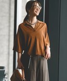 【アンフィーロ 自由区/UNFILO】の【洗える/接触冷感】フロスティコットン スキッパーニット キャメル|ID: prp329100004269422 ipo3291000000031880057