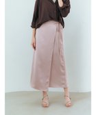 【イェッカ ヴェッカ/YECCA VECCA】のラップ風サテンロングスカート Pink Beige|ID: prp329100004269591 ipo3291000000029672427