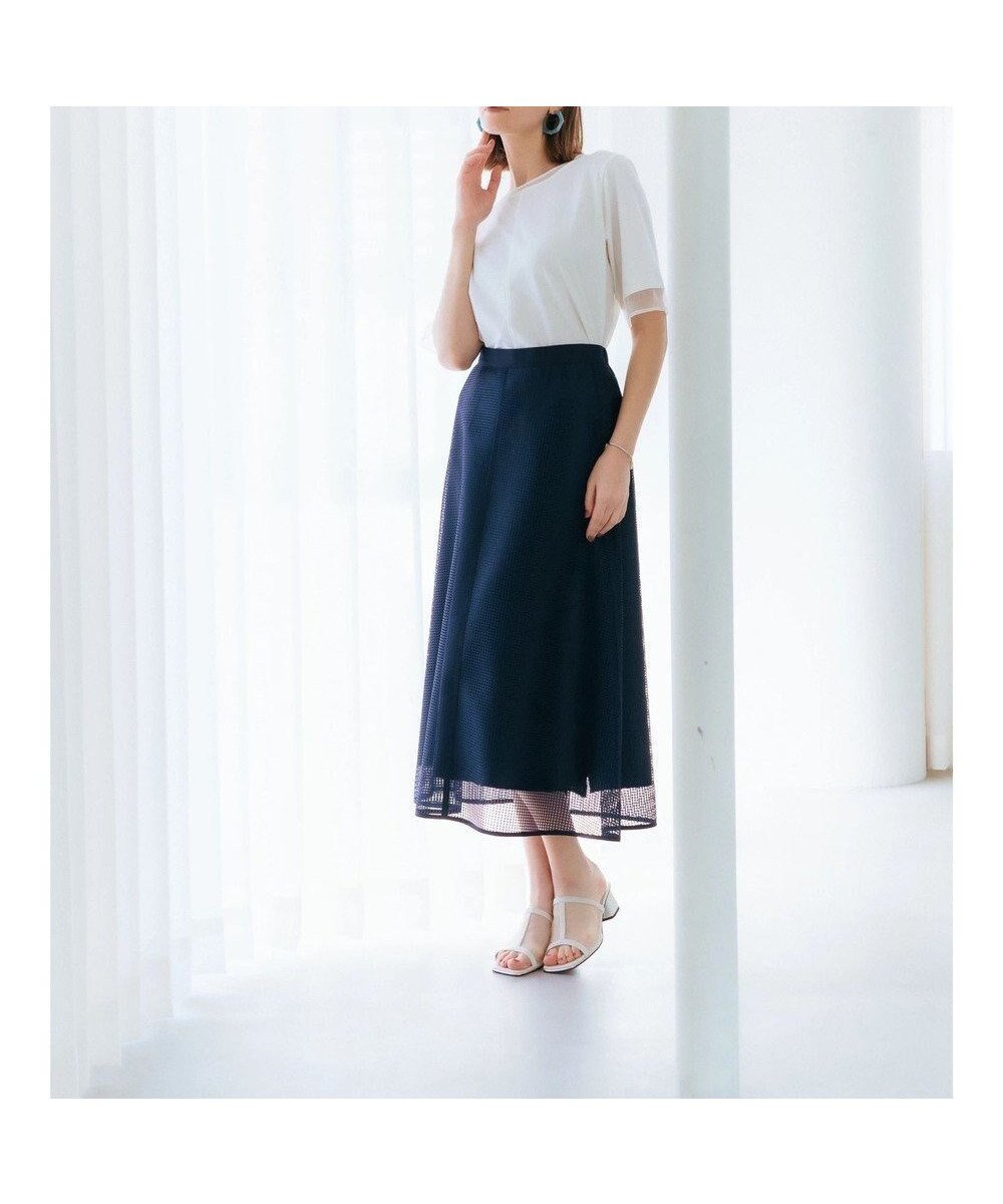 【イェッカ ヴェッカ/YECCA VECCA】のスクエアメッシュフレアスカート インテリア・キッズ・メンズ・レディースファッション・服の通販 founy(ファニー) 　ファッション　Fashion　レディースファッション　WOMEN　スカート　Skirt　Aライン/フレアスカート　Flared A-Line Skirts　スクエア　Square　フレア　Flare　ポケット　Pocket　メッシュ　Mesh　夏　Summer　春　Spring　S/S・春夏　Ss・Spring/Summer　Navy|ID: prp329100004269594 ipo3291000000031977194