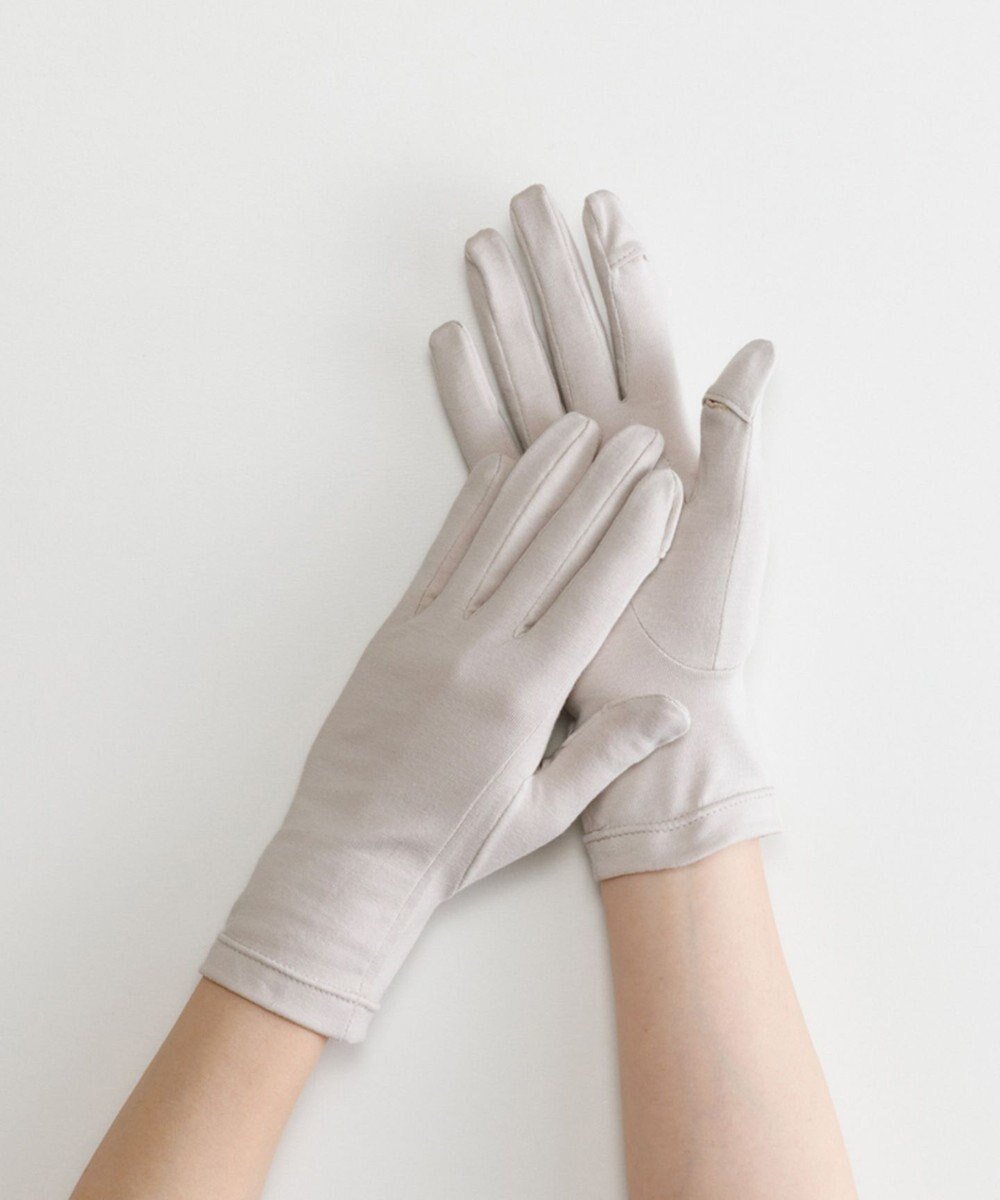 【オルクベット/ORuKuBET】のorganic cotton gloves + / 抗菌防臭 / UVカット / タッチパネル対応 インテリア・キッズ・メンズ・レディースファッション・服の通販 founy(ファニー) 　ファッション　Fashion　レディースファッション　WOMEN　手袋　Gloves　抗菌　Antibacterial　スリット　Slit　フィット　Fit　A/W・秋冬　Aw・Autumn/Winter・Fw・Fall-Winter　S/S・春夏　Ss・Spring/Summer　おすすめ　Recommend　夏　Summer　ライトグレー|ID: prp329100004269730 ipo3291000000029672983