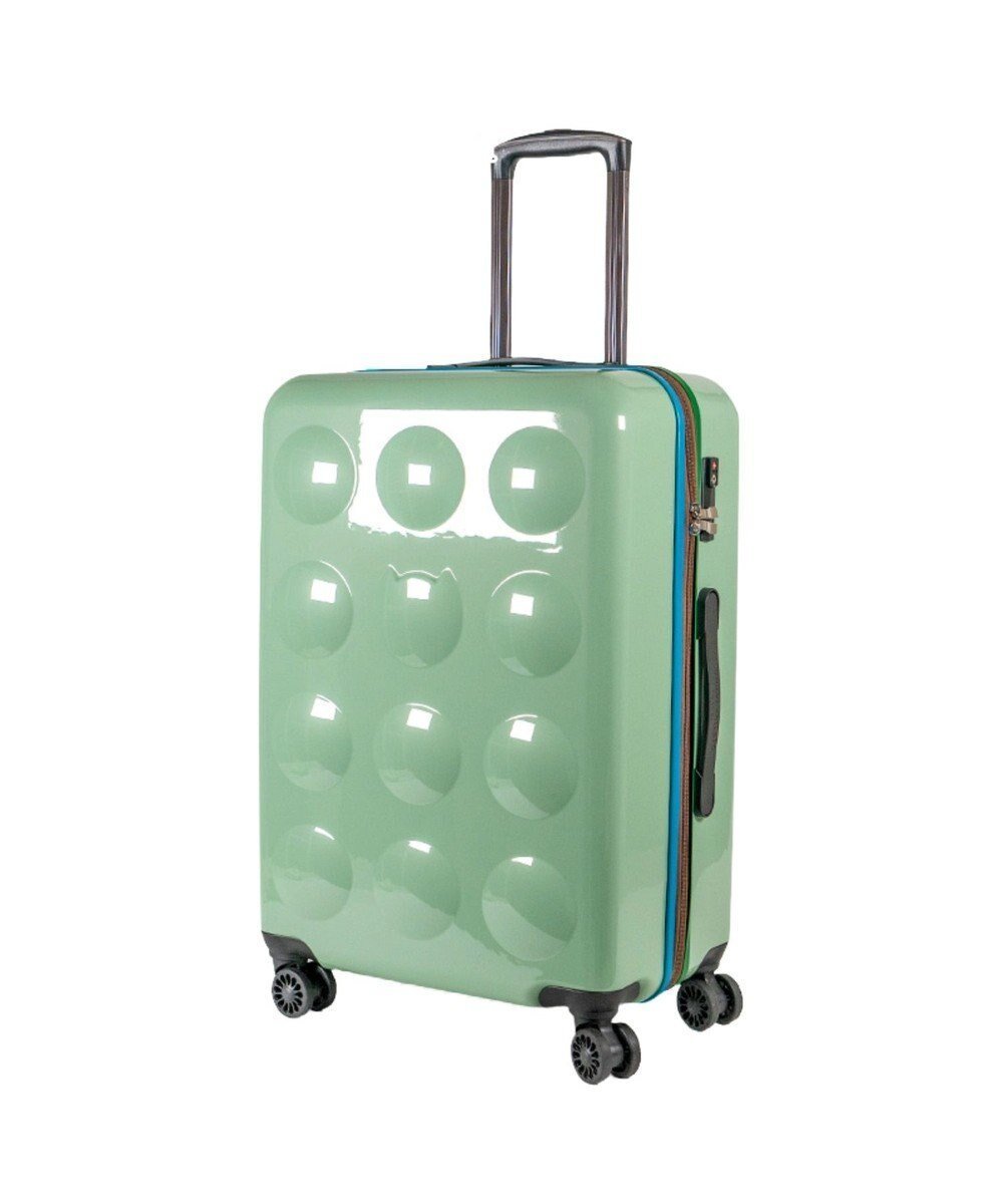 【ツモリチサト キャリー/tsumori chisato CARRY】の新ネコドットキャリー キャリーバッグ キャリーケース 【 海外旅行にも 約58リットル 3泊 4泊程度 】 インテリア・キッズ・メンズ・レディースファッション・服の通販 founy(ファニー) 　ファッション　Fashion　レディースファッション　Ladies' Fashion Online　スーツ　Suits　おすすめ　Recommend　スーツケース キャリーケース　Suitcase　ドット　Dot　ネコ　Cat　ポケット　Pocket　ポーチ　Pouch　メッシュ　Mesh　旅行　Travel　ライトグリーン|ID: prp329100004270199 ipo3291000000032453253