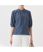 【ジェイ プレス/J.PRESS】の【洗える】ブロックドットプリント バンドカラー ブラウス ダルブルー系5|ID: prp329100004270383 ipo3291000000032349111