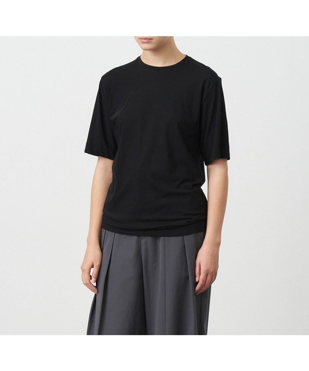 【エイトン/ATON】の50/- ORGANIC FRESCA スタンダード Tシャツ インテリア・キッズ・メンズ・レディースファッション・服の通販 founy(ファニー) 　ファッション　Fashion　レディースファッション　WOMEN　トップス・カットソー　Tops/Tshirt　シャツ/ブラウス　Shirts/Blouses　ロング / Tシャツ　T-Shirts　カットソー　Cut and Sewn　インド　India　インナー　Inner　オーガニック　Organic　春　Spring　カットソー　Cut And Sew　ジャージ　Jersey　スタンダード　Standard　タンク　Tank　ドレープ　Drape　レギュラー　Regular　S/S・春夏　Ss・Spring/Summer　夏　Summer　BLACK|ID: prp329100004270605 ipo3291000000029676646