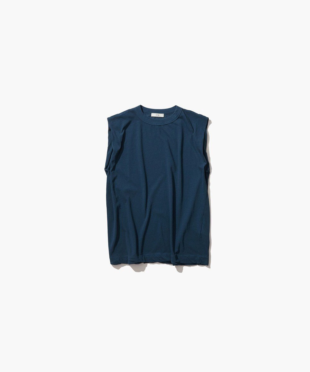 【エイトン/ATON】のFRESCA SINGLE JERSEY タンクトップ インテリア・キッズ・メンズ・レディースファッション・服の通販 founy(ファニー) 　ファッション　Fashion　レディースファッション　WOMEN　トップス・カットソー　Tops/Tshirt　シャツ/ブラウス　Shirts/Blouses　ロング / Tシャツ　T-Shirts　カットソー　Cut and Sewn　S/S・春夏　Ss・Spring/Summer　インド　India　カットソー　Cut And Sew　サマー　Summer　スタンダード　Standard　タンク　Tank　夏　Summer　春　Spring　BLUE GRAY|ID: prp329100004270623 ipo3291000000029676720