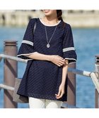 【ティアクラッセ/Tiaclasse】の【小倉優子さん着用・洗える】パンチングレース配色チュニック 人気、トレンドファッション・服の通販 founy(ファニー) ファッション Fashion レディースファッション WOMEN トップス・カットソー Tops/Tshirt シャツ/ブラウス Shirts/Blouses ウォッシャブル Washable 春 Spring 洗える Washable 秋 Autumn/Fall カモフラージュ Camouflage カーディガン Cardigan チュニック Tunic パイピング Piping パターン Pattern フレア Flare ポケット Pocket モノトーン Monotone ラウンド Round レース Race ロング Long S/S・春夏 Ss・Spring/Summer 再入荷 Restock/Back In Stock/Re Arrival 夏 Summer NEW・新作・新着・新入荷 New Arrivals thumbnail ネイビー×オフホワイト|ID: prp329100004270651 ipo3291000000031559951