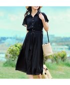 【ティアクラッセ/Tiaclasse】の【洗える】シアー楊柳シャツワンピース ネイビー|ID: prp329100004270797 ipo3291000000030884609
